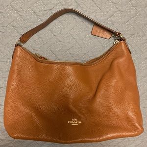 Tan Coach leather purse